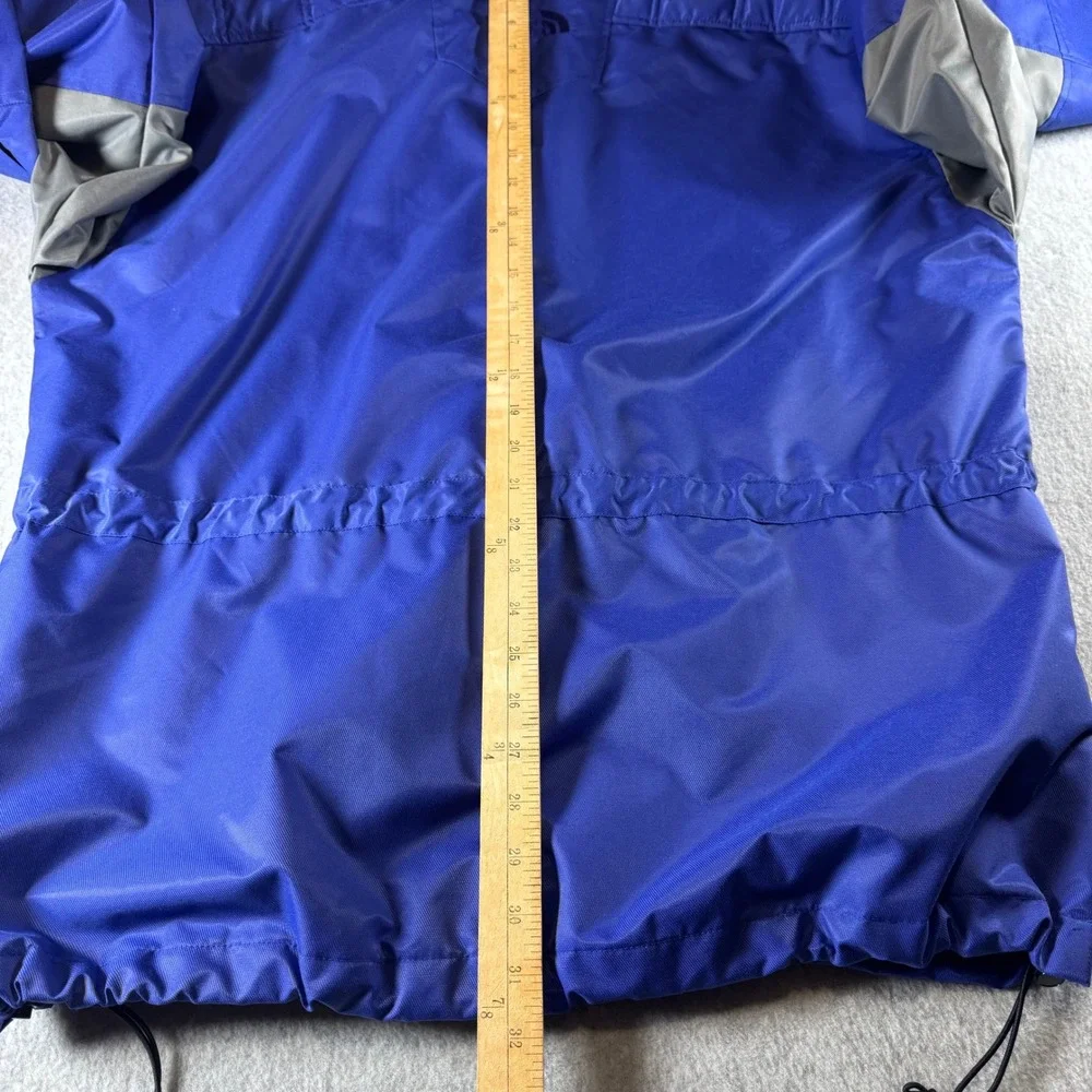 The North Face Mens Blue Teal Mountain Parka Jacket Hooded Large Vintage